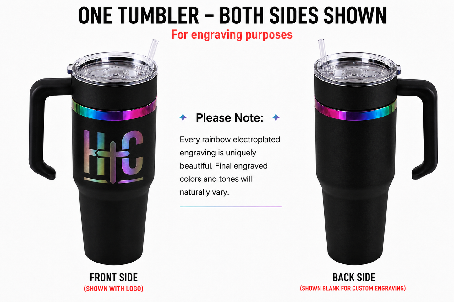 30 oz Rainbow Electroplated Tumbler