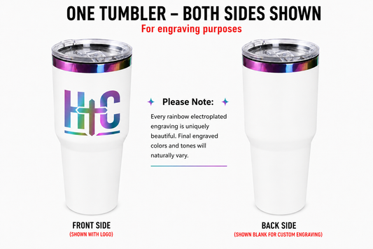 30 oz Rainbow Electroplated Tumbler