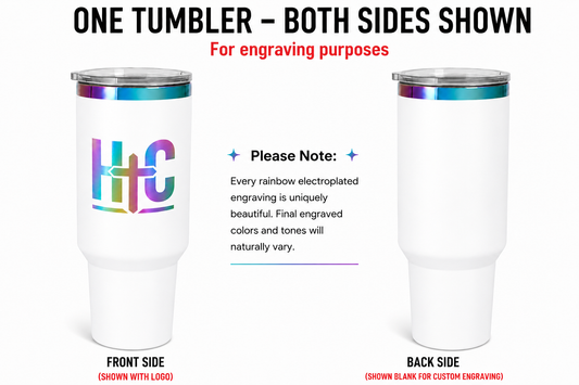 40 oz Rainbow Electroplated Tumbler
