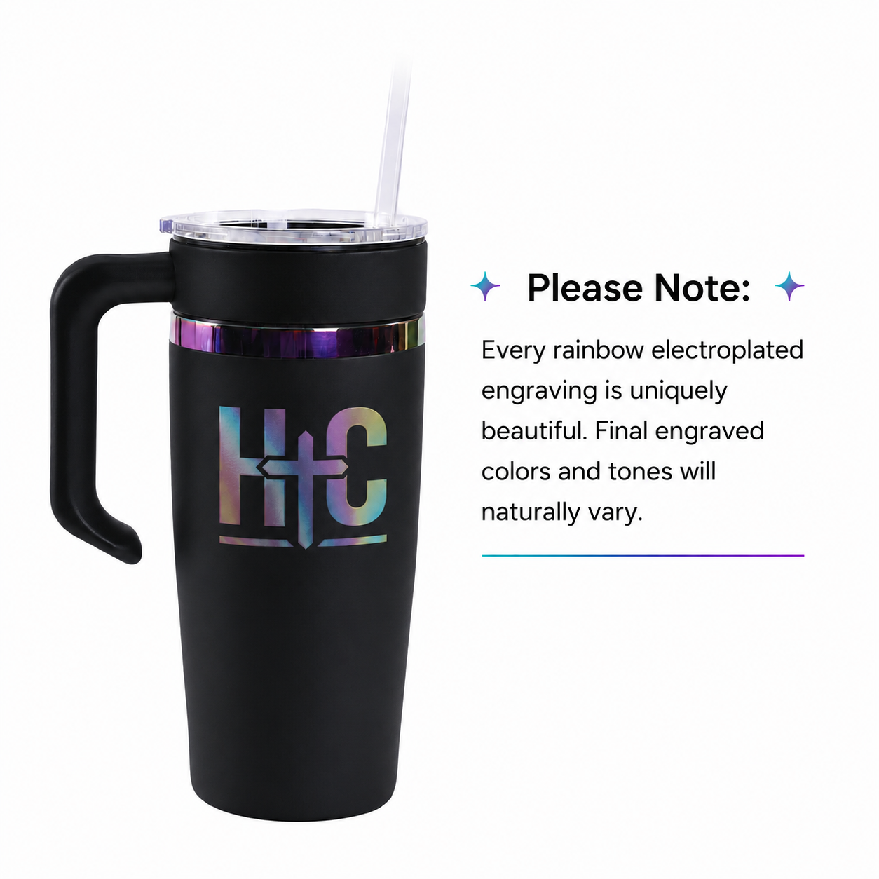 20 oz Rainbow Electroplated Tumbler