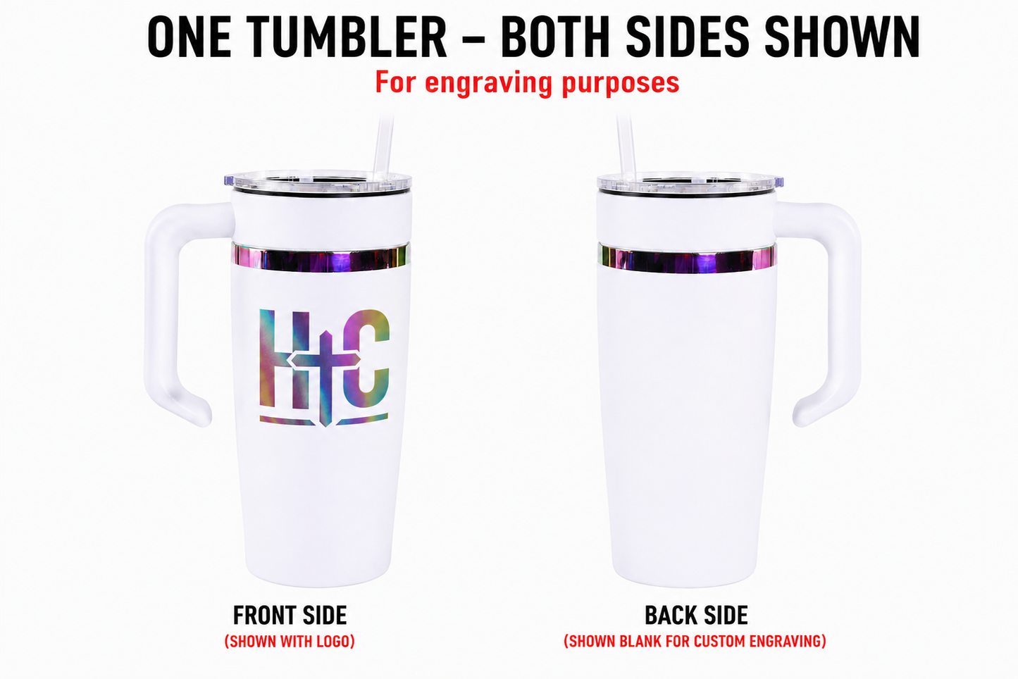 20 oz Rainbow Electroplated Tumbler