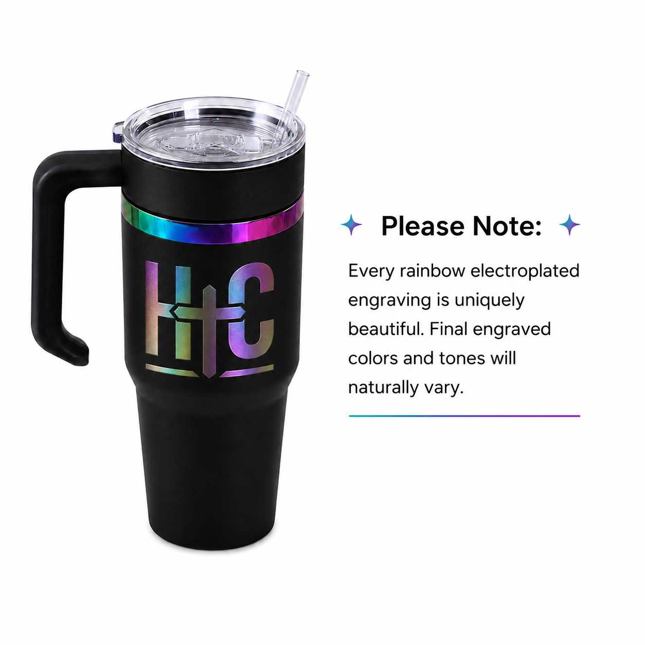 30 oz Rainbow Electroplated Tumbler