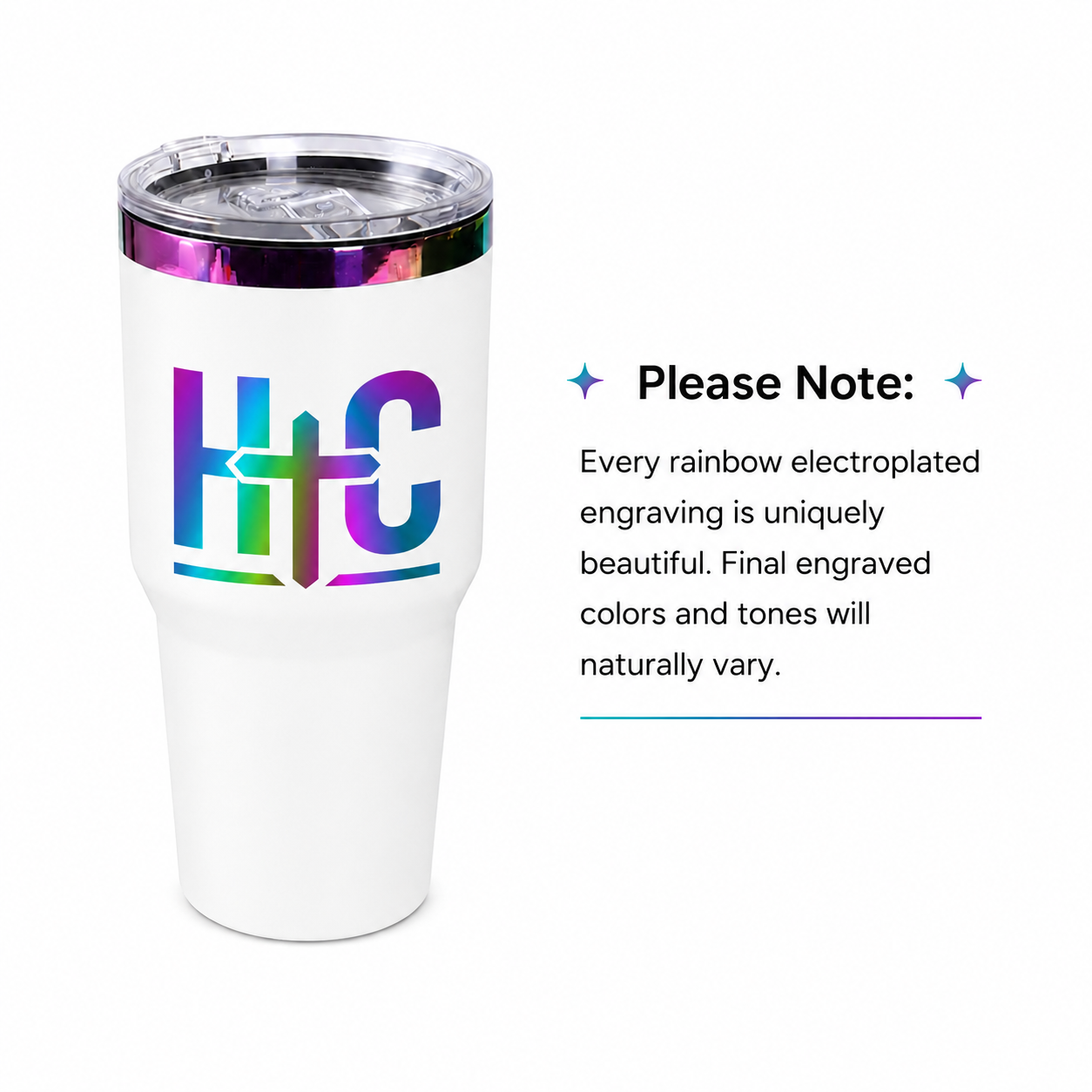 30 oz Rainbow Electroplated Tumbler