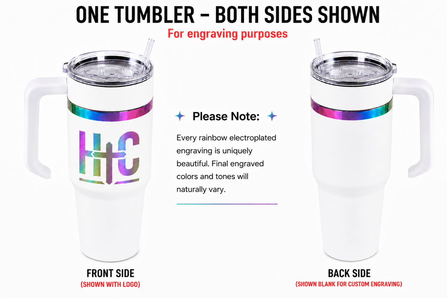 30 oz Rainbow Electroplated Tumbler