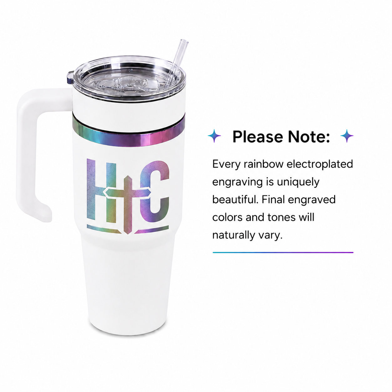 30 oz Rainbow Electroplated Tumbler