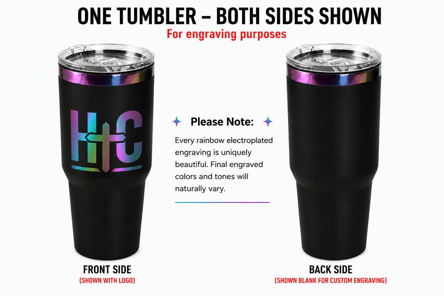 30 oz Rainbow Electroplated Tumbler
