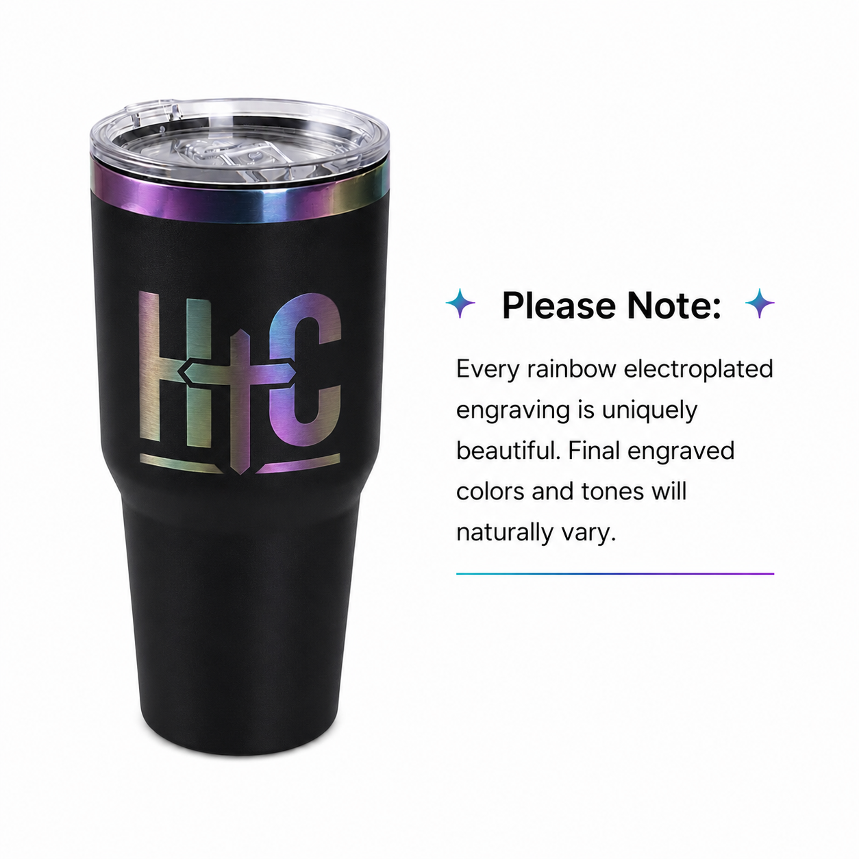 30 oz Rainbow Electroplated Tumbler