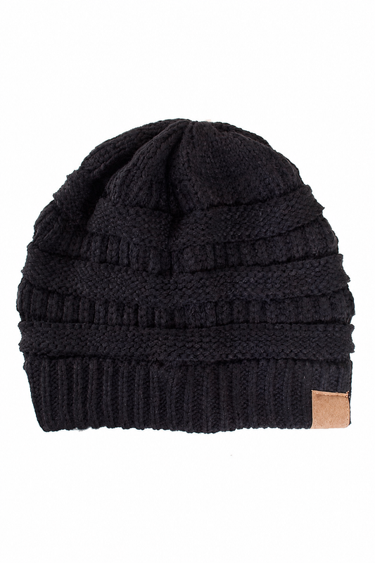 Black: Best Selling Cable Knit Classic Beanie Winter Hat