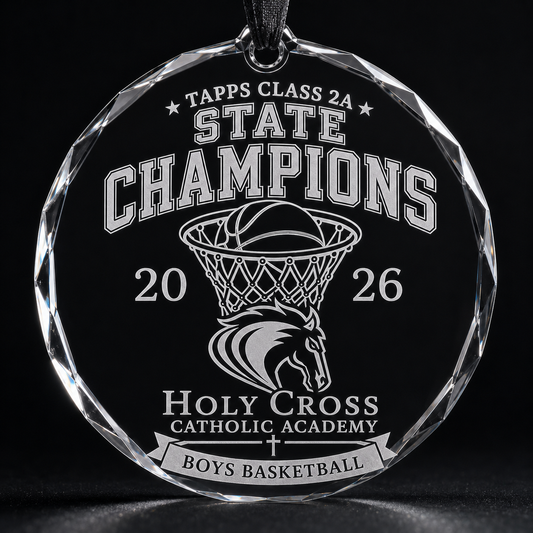 2026 Holy Cross State Champions Boys Basketball Ornament