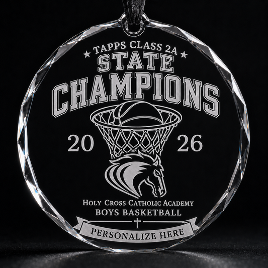 2026 Holy Cross State Champions Boys Basketball Ornament